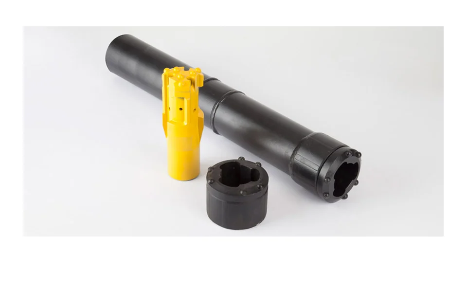 Manufacturer photograph of a canopy starter pipe, ring and pilot drilling components
