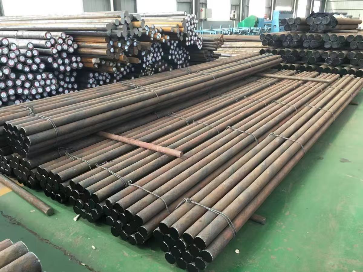 Machined shaft bars with stepped diameters and prepared surfaces