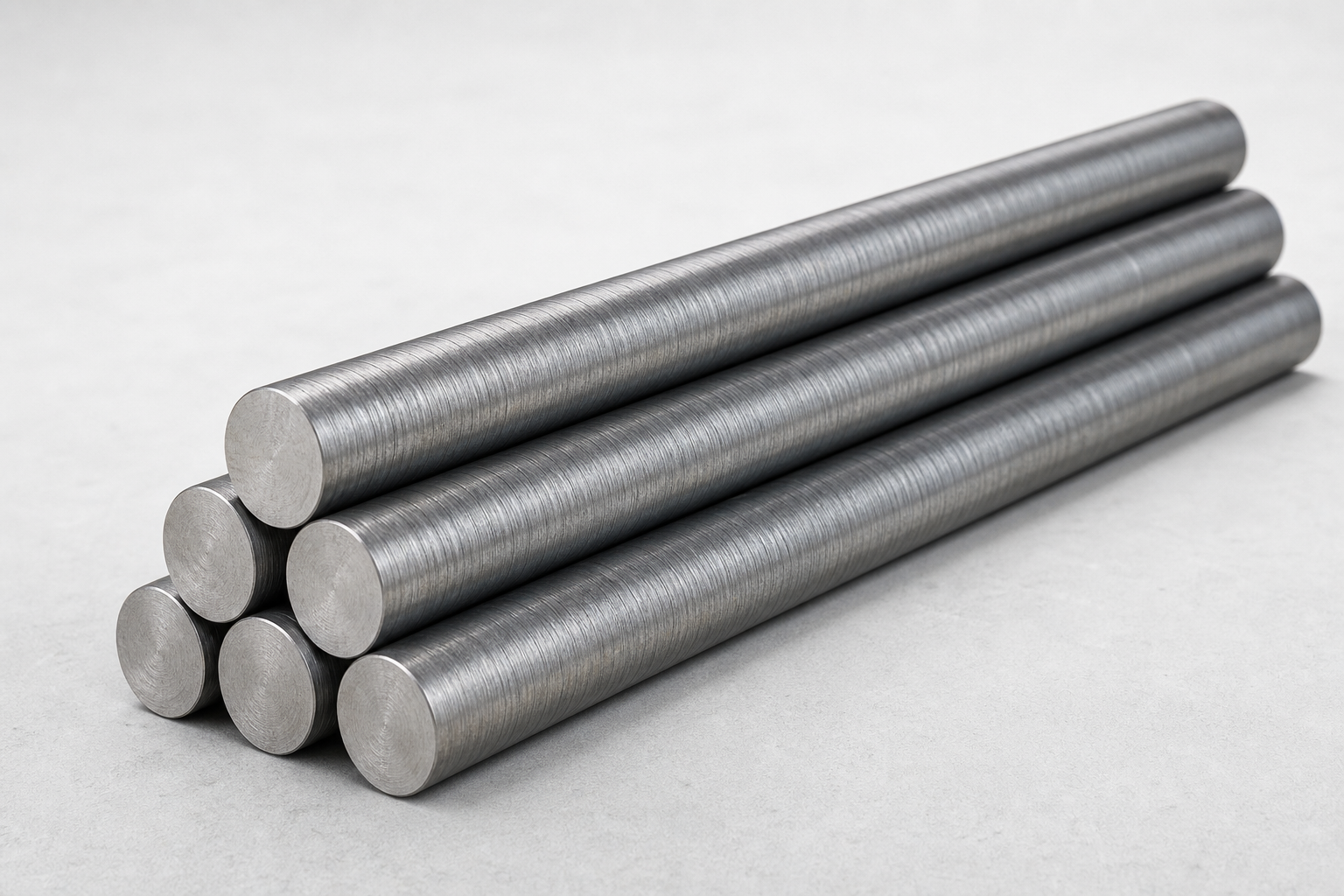 Bright peeled or turned alloy steel round bars with fine machining marks