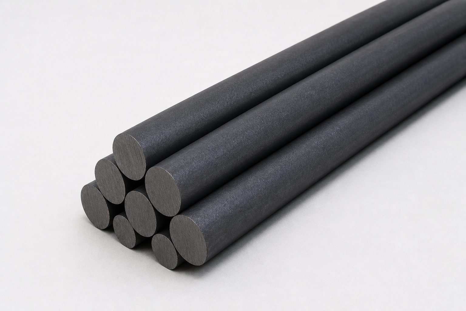 Dark quenched-and-tempered alloy steel round bars